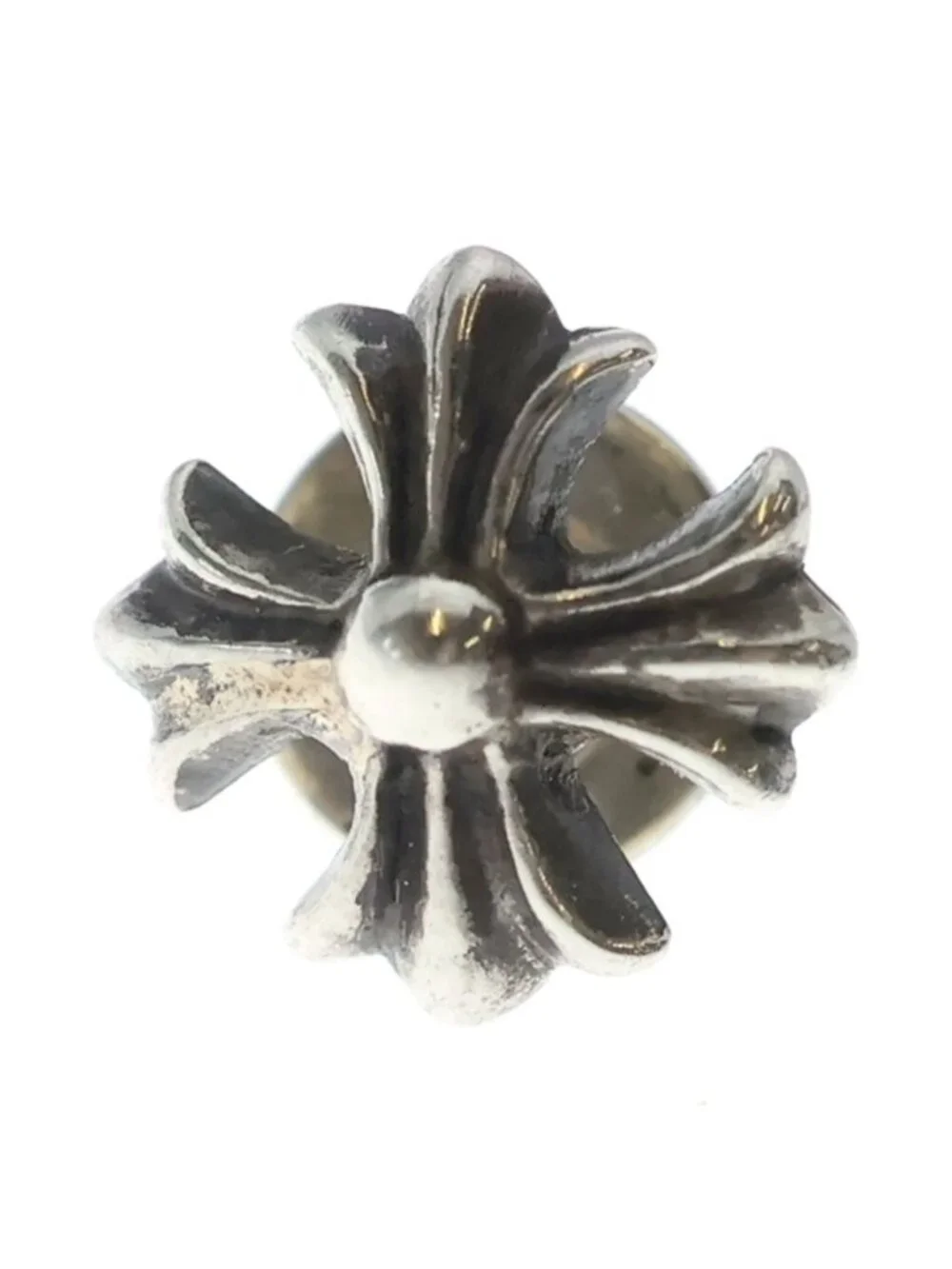 Chrome Hearts No2 CH Pls CH Plus Stud Earrings Silver